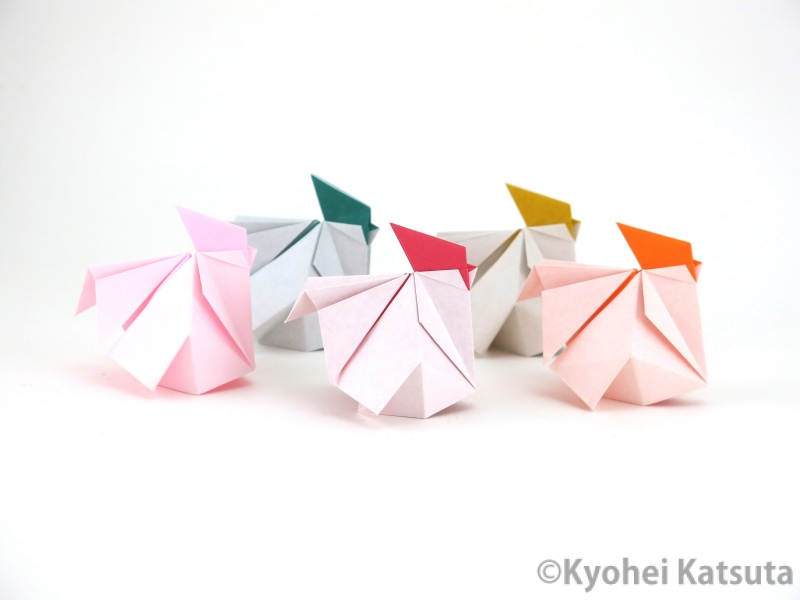 Small Chicken 丸ニワトリ Katsuta Kyohei Origami